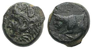 Sicily, Agyrion, c. 355-339 BC. Æ (13mm, ... 