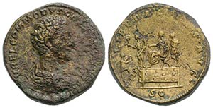 Commodus (Caesar, 166-177). Æ Sestertius ... 