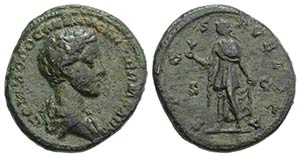 Commodus (Caesar, 166-177). Æ As (26mm, ... 