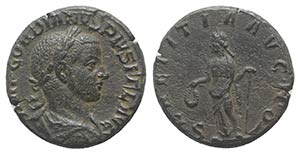Gordian III (238-244). Æ As (235mm, 8.89g, ... 
