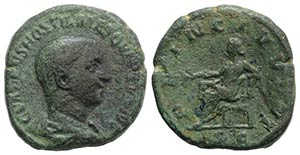 Hostilian (Caesar, 250-251). Æ Sestertius ... 