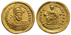Theodosius II (402-450). AV Solidus (20mm, ... 