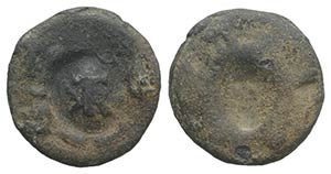 Late Roman Æ coin with countermark, c. ... 