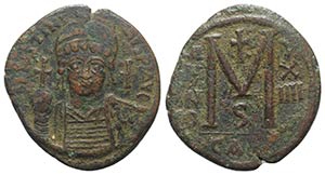 Justinian I (527-565). Æ 40 Nummi (40mm, ... 