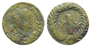 Justinian I (527-565). Æ 10 Nummi (15mm, ... 