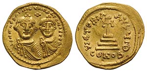 Heraclius (610-641). AV Solidus (21mm, ... 