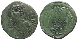Heraclius (610-641). Æ 40 Nummi (35mm, ... 