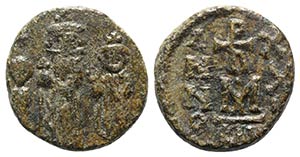 Heraclius (610-641). Æ 40 Nummi (22mm, ... 