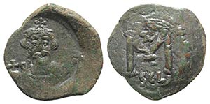 Constans II (641-668). Æ 40 Nummi (25.5mm, ... 