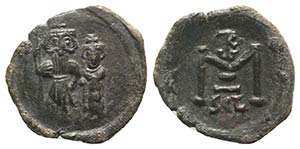 Constans II (641-668). Æ 40 Nummi (25mm, ... 