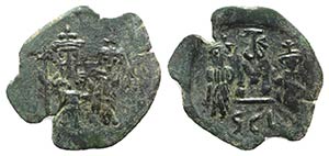 Constans II (641-668). Æ 40 Nummi (25mm, ... 