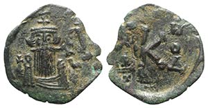 Constans II (641-668). Æ 20 Nummi (21mm, ... 