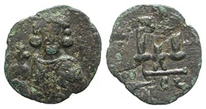 Justinian II (Second reign, 705-711). Æ 40 ... 