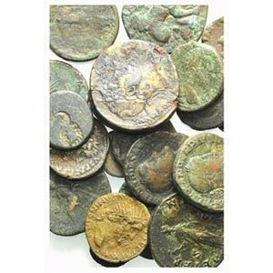 Lot of 24 mixed Æ and BI coins, including 5 ... 