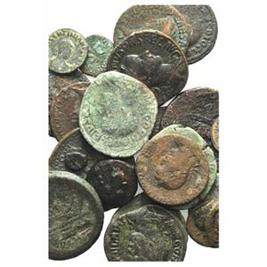 Lot of 23 mixed Æ coins, including 4 Greek ... 