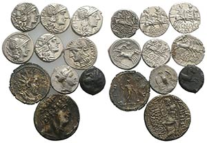 Lot of 10 Greek (3), Roman Republican (6) ... 