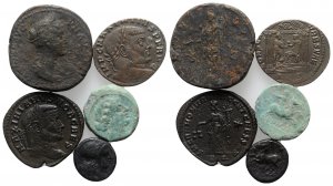 Lot of 5 Roman Republican and Roman Imperial ... 