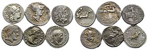 Lot of 6 Roman Republican and Roman Imperial ... 