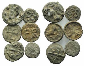 Lot of 6 Roman Republican Pb Seals. Lot sold ... 