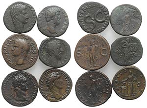 Lot of 6 Roman Imperial Æ coins ... 