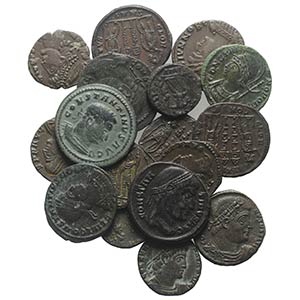 Lot of 17 Late Roman Imperial Æ coins, to ... 