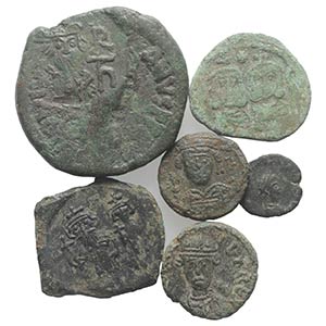 Lot of 6 Byzantine Æ coins, to be catalog. ... 