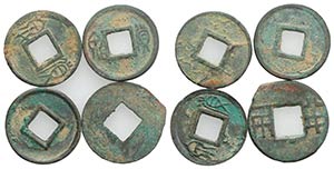 China, lot of 4 Æ coins, including Western ... 