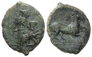 Sicily, Gela, c. 339-310 BC. Æ (28mm, ... 