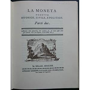 Franzi S., La Moneta - Oggetto Istorico, ... 