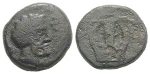 Sicily, Kersini, c. 344-339 BC. Æ Tetras ... 