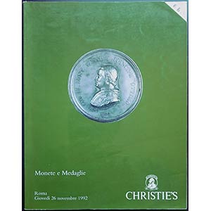 Christies -  monete e medaglie. Roma, 26 ... 