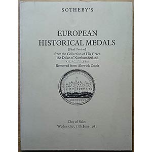 Sothebys, European Historical Medals from ... 