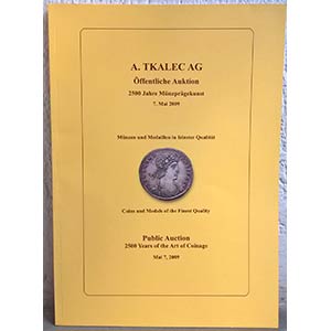 TKALEK A. AG. – Zurich, 7 may 2009. Coins ... 