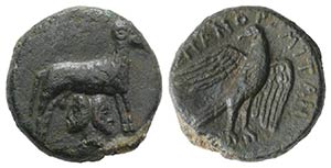 Sicily, Panormos, late 3rd century BC. Æ ... 