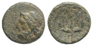 Sicily, Syracuse, 214-212 BC. Æ (13mm, ... 
