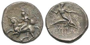 Southern Apulia, Tarentum, c. 350-345 BC. AR ... 
