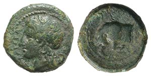 Sicily, Tauromenion, c. 357-305 BC. Æ Hexas ... 
