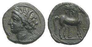Carthage, c. 400-350 BC. Æ (14.5mm, 1.85g, ... 