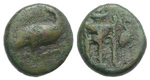 Bruttium, Kroton, c. 375-325 BC. Æ (13mm, ... 