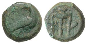 Bruttium, Kroton, c. 375-325 BC. Æ (13mm, ... 