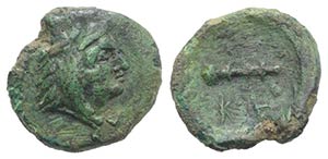 Bruttium, Kroton, c. 350-300 BC. Æ (11mm, ... 