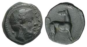 Sicily, Eryx, c. 410 BC. Æ Onkia (11mm, ... 