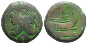 Anonymous, Rome, after 211 BC. Æ As (31mm, ... 