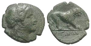 Bruttium, Rhegion, c. 260-215 BC. Æ (15mm, ... 