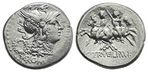 C. Servilius M.f., Rome, 136 BC. AR Denarius ... 