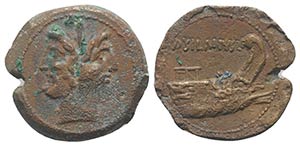 D. Silanus L.f., Rome, 91 BC. Æ As (29mm, ... 