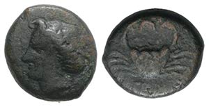Bruttium, Terina, c. 350-275 BC. Æ (15mm, ... 