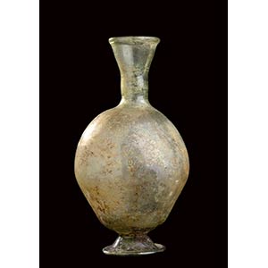 Balsamario su piede in vetro  I - III secolo ... 
