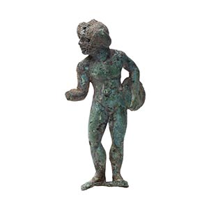 Discobolo greco arcaico in bronzo Fine del ... 
