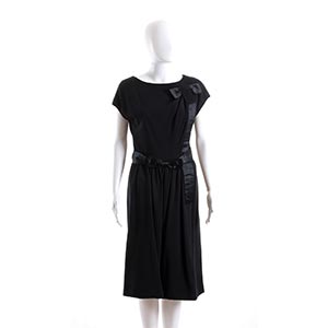 TWO DRESSES60s1) A Curiel black wool dress, ... 